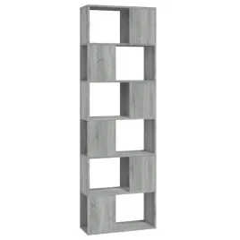 regal-na-ksiazki-z-6-polkami-szary-dab-sonoma-60x24x186-cm