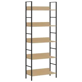regal-5-poziomowy-debowy-i-czarny-60x276x1585-cm-stalowo-drewnopochodn