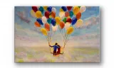 obraz-na-plotnie-078-para-na-balonach-90x60cm-stan-nowy