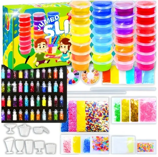 ZESTAW SLIME DO ROBIENIA GLUTÓW JUMBO KREATYWNY DUŻY XXL 28 glutków slajm