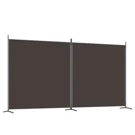 parawan-skladany-z-tkaniny-i-zelaza-brazowy-348-x-180-cm