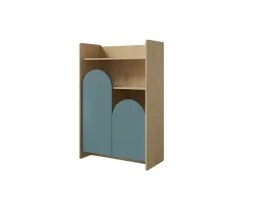 regal-stojacy-jurek-meble-lexi-128x83cm-dab-morski-2-drzwi-laminowany