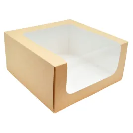 pudelko-karton-brazowe-eko-na-ciasto-tort-z-oknem-22x22x11cm