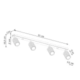 plafon-karbon-4l-4x-gu10-10w-rozowy-aluminiowy-regulowany-81-cm-sollux-kolekcja-karbon-stan-nowy
