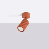plafon-lampa-sufitowa-karbon-1-czerwona-ochra-aluminiowy-1x-gu10-sollux-stan-nowy