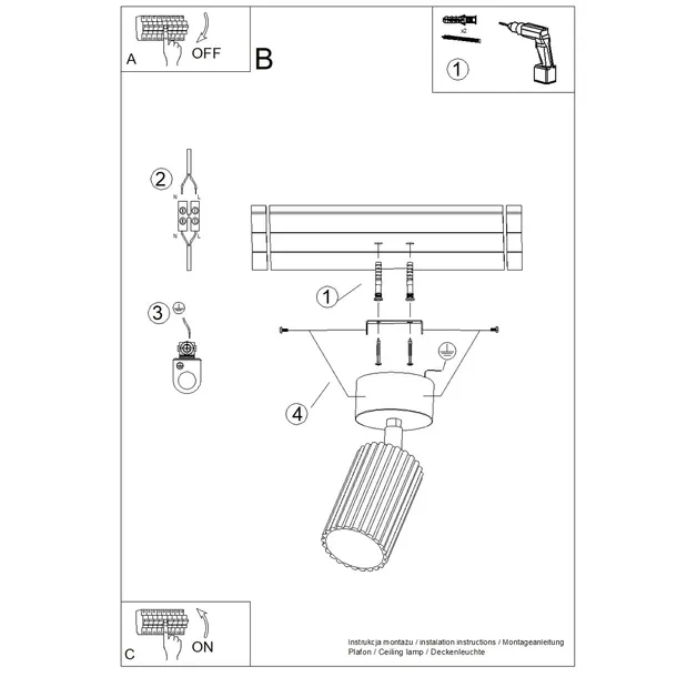 plafon-lampa-sufitowa-karbon-1-czerwona-ochra-aluminiowy-1x-gu10-sollux-kolekcja-karbon-stan-nowy