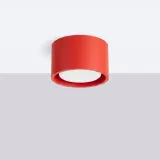 plafon-lampa-sufitowa-modo-czerwony-okragly-aluminiowy-1x-gx53-sollux-stan-nowy