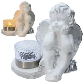 znicz-gipsowa-figurka-nagrobna-srebrny-aniol-aniolek-gipsowy-lampa-led