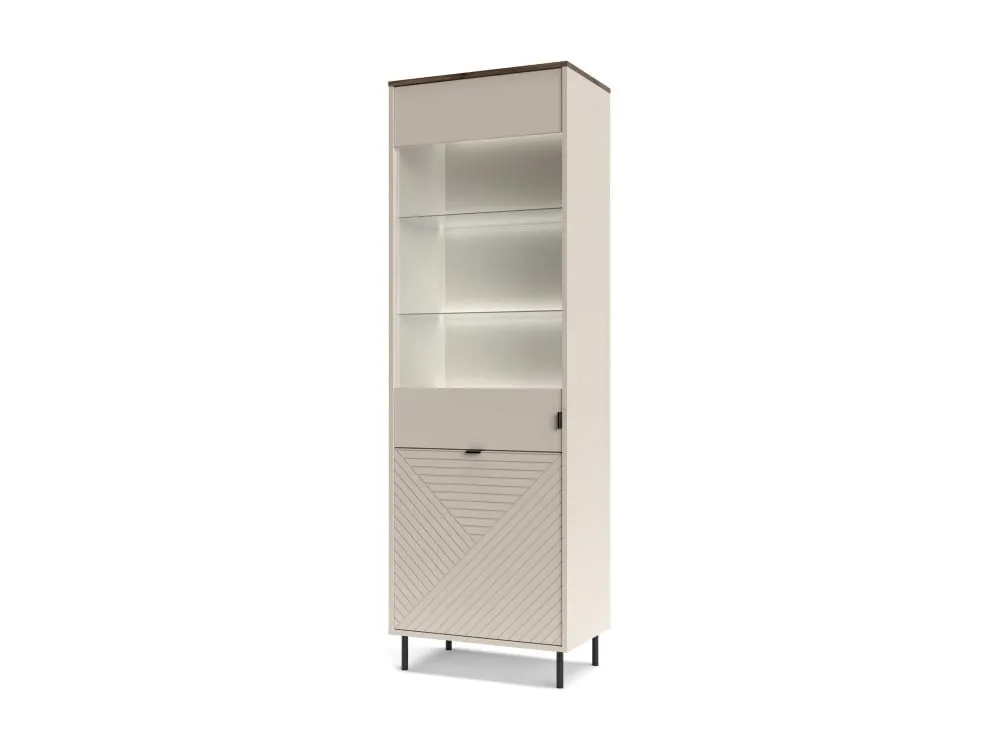 witryna-wysoka-stojaca-mebelbos-evo-195-cm-2-drzwi-kaszmir-stan-nowy