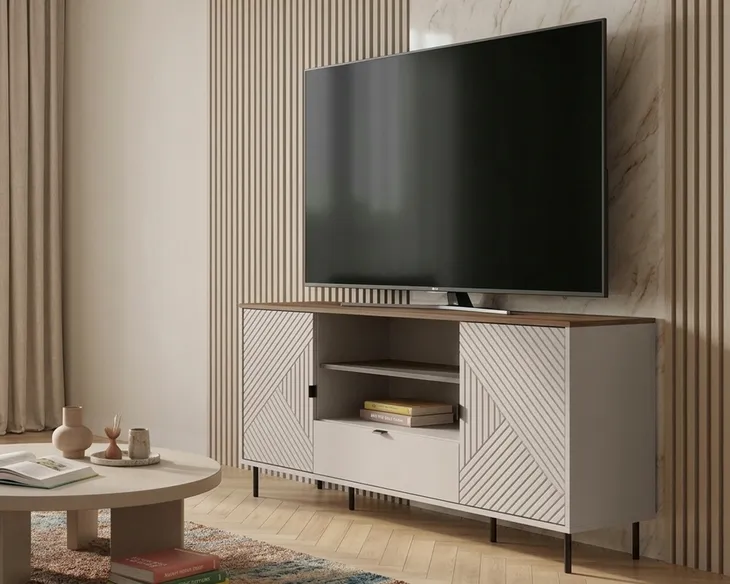 szafka-rtv-stojaca-mebelbos-evo-149-cm-2-drzwi-1-szuflada-kolor-kaszmir-stan-nowy