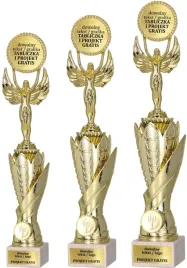 zloty-komplet-pucharow-z-figurka-wiktoria-42-39-36-cm-grawerki-gratis