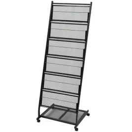 stojak-na-gazety-i-magazyny-z-kolkami-czarny-475x43x133-cm