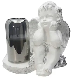 znicz-gipsowa-figurka-nagrobna-srebrny-aniol-aniolek-gipsowy-lampa-led