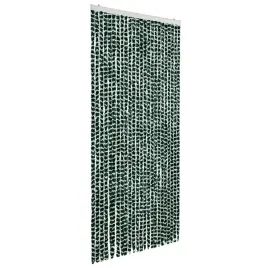zaslona-przeciwko-owadom-zielona-i-biala-100-x-220-cm-szenil-polipropylen