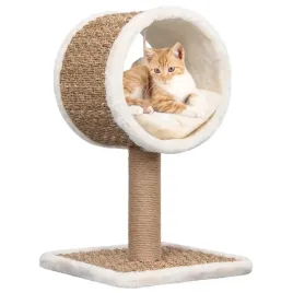 drapak-dla-kota-z-legowiskiem-w-tunelu-bezowy-34-x-34-x-56-cm