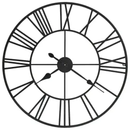 zegar-scienny-retro-80-cm-czarny-z-metalowa-rama-i-cyframi-rzymskimi
