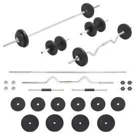 wielofunkcyjna-sztanga-z-obciazeniami-30-kg-czarna-chromowana-stal