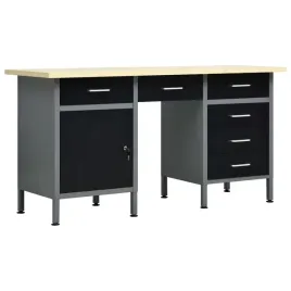 stol-warsztatowy-z-6-szufladami-i-szafka-czarno-szary-160x60x85-cm