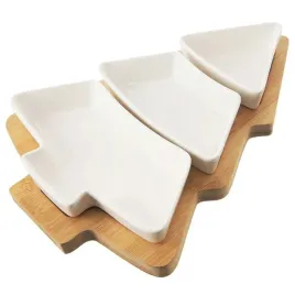 miseczki-na-przekaski-porcelanowe-biale-na-tacy-28-cm-4-el-orion
