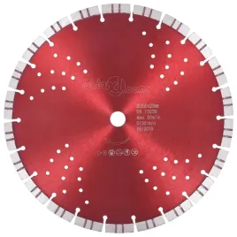 tarcza-diamentowa-300-mm-kolor-czerwony-segmenty-turbo-otwory