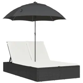 podwojny-lezak-ogrodowy-z-parasolem-czarny-200-x-164-x-176-cm