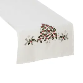 bieznik-swiateczny-40x160-cm-bialy-haft-choinka-listki-i-gwiazdy-zielony