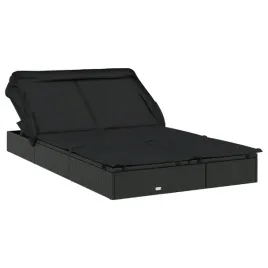 czarny-lezak-2-osobowy-z-regulowanym-zadaszeniem-213-x-118-x-97-cm