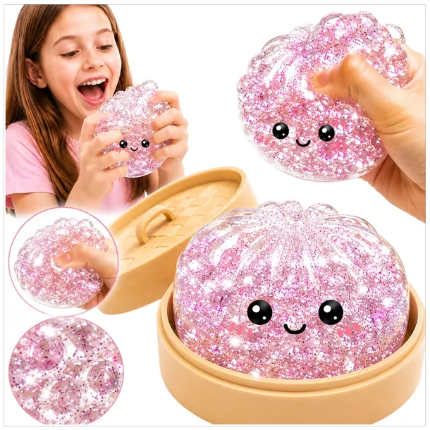 GNIOTEK PIERÓG ANTYSTRESOWY PRZEZROCZYSTY KULKI DUMPLING MYSTERY W PUDEŁKU