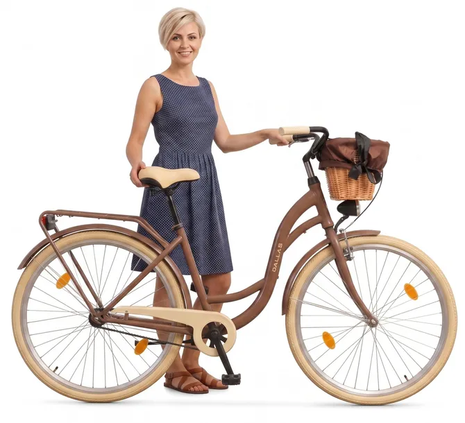 Dallas 28″ – elegancki rower damski miejski, polska marka Brązowy
