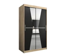szafa-przesuwna-abiks-meble-maroko-120-120x200-dab-sonoma-czarny-z-lustrem