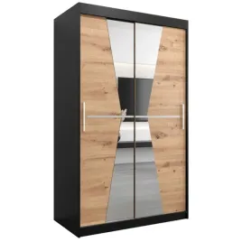 szafa-przesuwna-abiks-meble-maroko-120-120x200-czarny-dab-artisan-z-lustrem