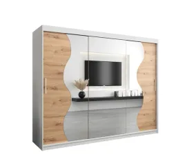 szafa-przesuwna-z-lustrem-abiks-meble-madryt-250-bialy-mat-dab-artisan