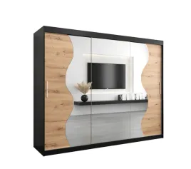 szafa-przesuwna-z-lustrem-abiks-meble-madryt-250-czarny-mat-dab-artisan