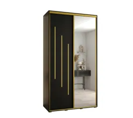 szafa-przesuwna-abiks-meble-davos-130-czarny-mat-zloty-wysoka-235-cm