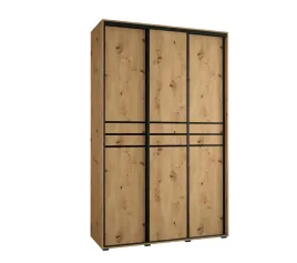 szafa-przesuwna-abiks-meble-davos-150-glebokosc-45-cm-dab-artisan-czarny