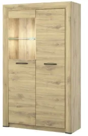 witryna-stojaca-mebelbos-sapori-96-cm-2-drzwi-dab-sonoma-z-oswietleniem