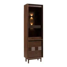 witryna-meble-krysiak-cantiero-58-cm-2d1s-dab-orzech-stojaca-oswietlenie