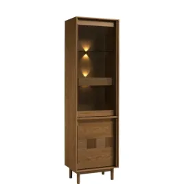 witryna-meble-krysiak-cantiero-58-cm-2d1s-dab-orzech-stojaca-oswietlenie