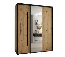 szafa-przesuwna-abiks-meble-davos-190x235-czarna-dab-artisan-mat