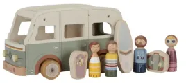 kamper-drewniany-little-dutch-zielony-z-figurkami