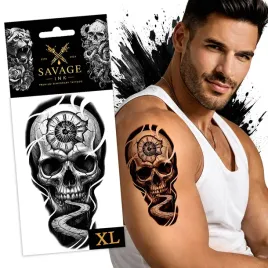 tatuaz-zmywalny-tymczasowy-sztuczny-meski-damski-czaszka-czas-duzy-xl