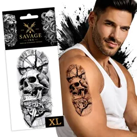 tatuaz-zmywalny-tymczasowy-sztuczny-meski-damski-czaszka-czas-duzy-xl
