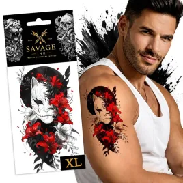 tatuaz-zmywalny-tymczasowy-sztuczny-meski-damski-kwiaty-maska-duzy-xl