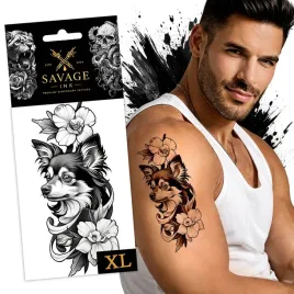 tatuaz-zmywalny-tymczasowy-sztuczny-meski-damski-pies-kwiaty-duzy-xl