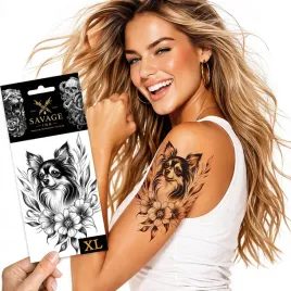 tatuaz-zmywalny-tymczasowy-sztuczny-meski-damski-pies-kwiaty-duzy-xl
