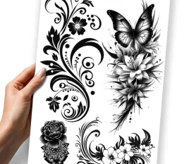 zestaw-tatuazy-tymczasowych-sztucznych-dla-kobiety-mezczyzny-kwiaty-motyl