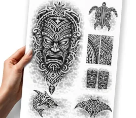 zestaw-tatuazy-tymczasowych-dla-kobiety-mezczyzny-maorys-zolw-plaszczka