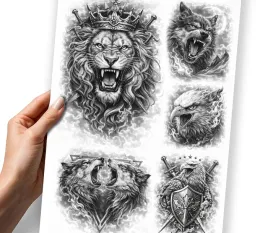zestaw-tatuazy-tymczasowych-sztucznych-dla-kobiety-mezczyzny-lew-wilk-orzel