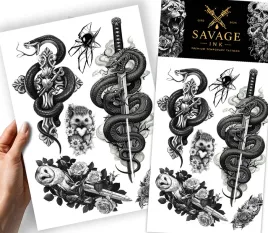 tatuaze-zmywalne-tymczasowe-sztuczne-meskie-damskie-weze-miecz-sowa-zestaw