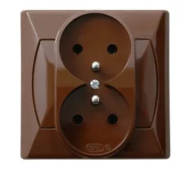 ospel-akcent-gp-2az-24-gniazdo-podwojne-z-uziemieniem-kompletne
